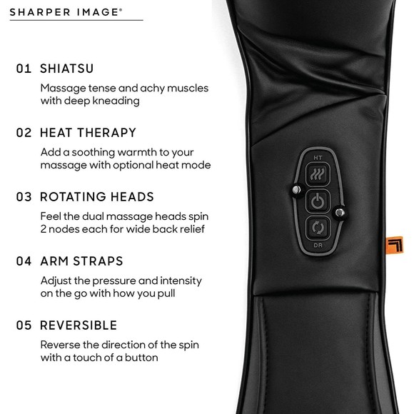 Sharper Image - Neck and Shoulder Shiatsu Massager With Soothing Heat Therapy - Picture 3 of 6